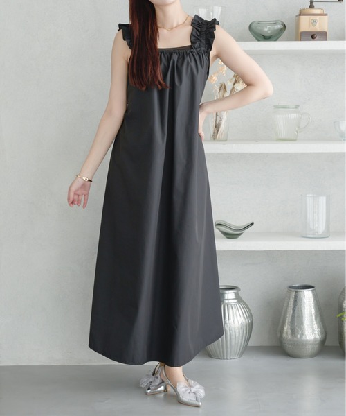 Ambre Neige(アンブルネージュ)の「back ribbon flare shirt dress / バックリボンフレアシャツワンピース(ワンピース・レディース・ブラック/オフホワイト/ネイビー・FREE)」の15枚目の写真