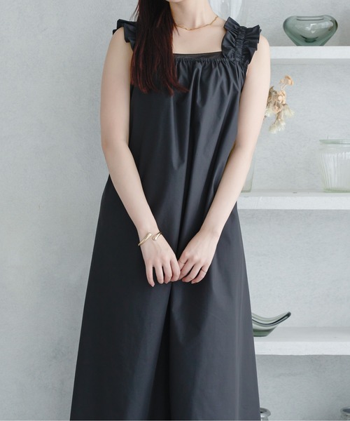 Ambre Neige(アンブルネージュ)の「back ribbon flare shirt dress / バックリボンフレアシャツワンピース(ワンピース・レディース・ブラック/オフホワイト/ネイビー・FREE)」の13枚目の写真
