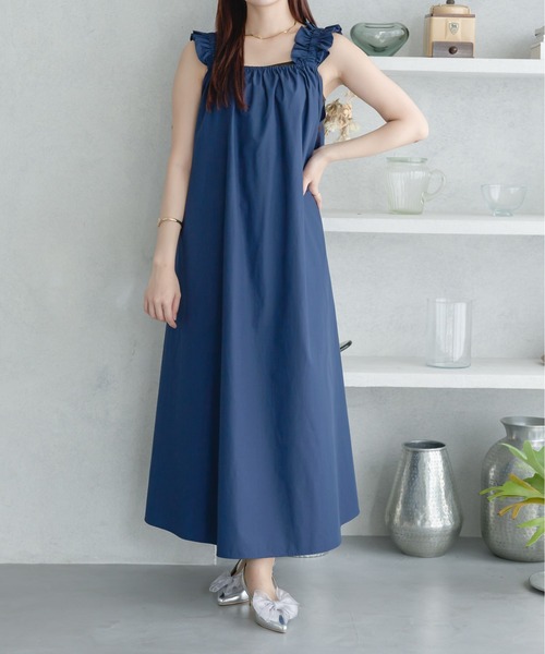 Ambre Neige(アンブルネージュ)の「back ribbon flare shirt dress / バックリボンフレアシャツワンピース(ワンピース・レディース・ブラック/オフホワイト/ネイビー・FREE)」の22枚目の写真