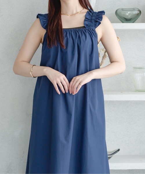 Ambre Neige(アンブルネージュ)の「back ribbon flare shirt dress / バックリボンフレアシャツワンピース(ワンピース・レディース・ブラック/オフホワイト/ネイビー・FREE)」の19枚目の写真