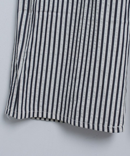 VIVID LADY(ビビッドレディー)の「ストライプ柄パンツ夏ワイドパンツ レディース ボトムス(スウェットパンツ・レディース・ブラウン/ネイビー・FREE)」の4枚目の写真