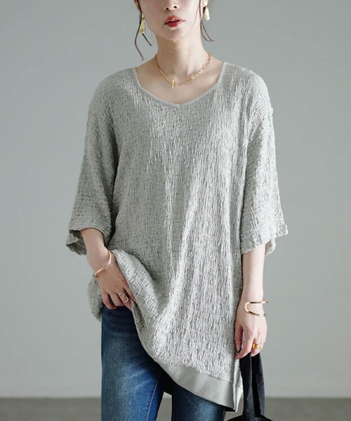 ダイヤモンドネックシャーリングプルオーバー（Tシャツ/カットソー）｜GOLDJAPAN（ゴールドジャパン） 5,361円