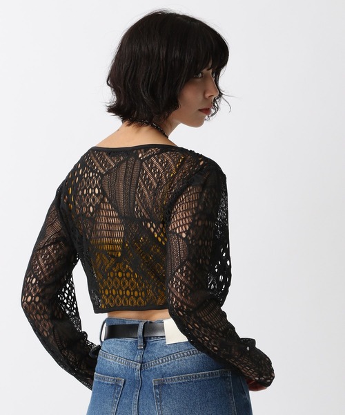 PAGEBOY（ページボーイ）の「キカメッシュホックボレロ（カーディガン/ボレロ・レディース・グレー/ブラック/ブラウン・FREE）」の8枚目の写真