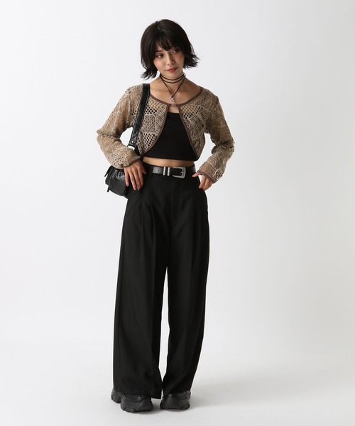 PAGEBOY（ページボーイ）の「キカメッシュホックボレロ（カーディガン/ボレロ・レディース・グレー/ブラック/ブラウン・FREE）」の16枚目の写真