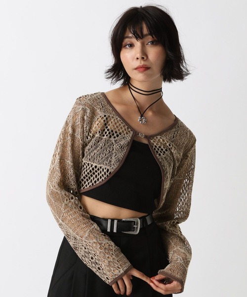 PAGEBOY（ページボーイ）の「キカメッシュホックボレロ（カーディガン/ボレロ・レディース・グレー/ブラック/ブラウン・FREE）」の18枚目の写真