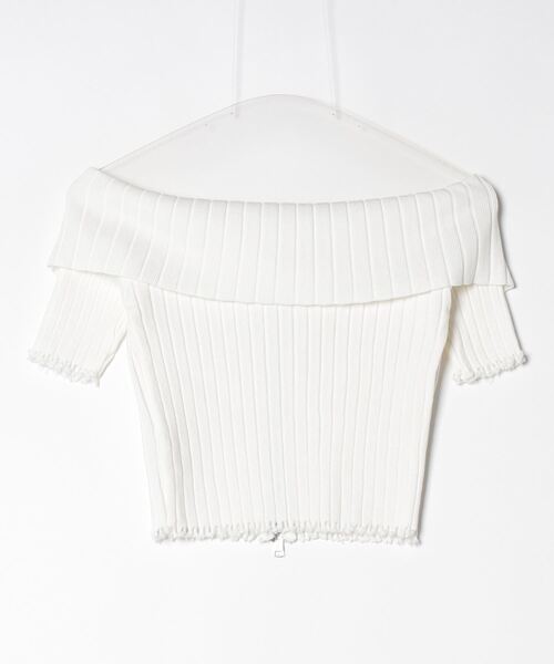.KOM(ドットコム)の「A'GEM/9 × .kom 『.KOM/ドットケーオーエム』 ZIPUPオフショルダー(Tシャツ/カットソー・レディース・ブラック/アイボリー/ピンク・FREE)」の14枚目の写真