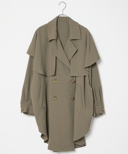 INED CLARO（イネドクラロ）の「ドライツイルトレンチコート（トレンチコート・レディース・カーキ/ネイビー・フリー）」の9枚目の写真