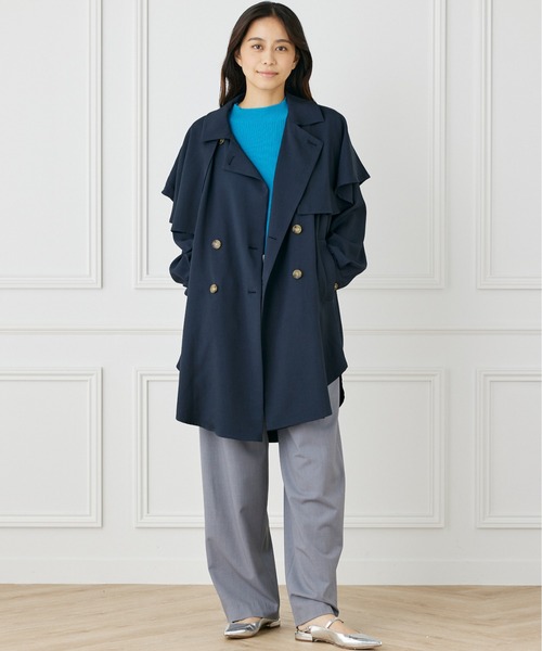 INED CLARO（イネドクラロ）の「ドライツイルトレンチコート（トレンチコート・レディース・カーキ/ネイビー・フリー）」の12枚目の写真