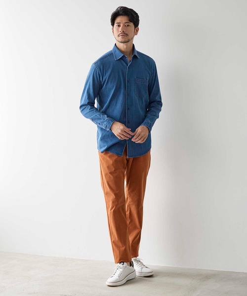 UNION STATION（ユニオンステーション）の「ホリゾンタルカラー テンセル デニム シャツ（シャツ/ブラウス・メンズ・ブルー/ネイビー・LL/L/M/S）」の7枚目の写真