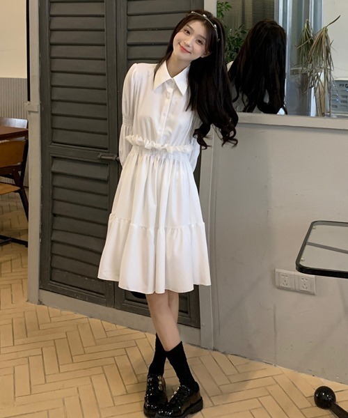 urge:(アージコロン )の「【URGE:】シャツ ワンピース(ワンピース・レディース・ホワイト・SMALL/MEDIUM/LARGE/X-LARGE)」の2枚目の写真
