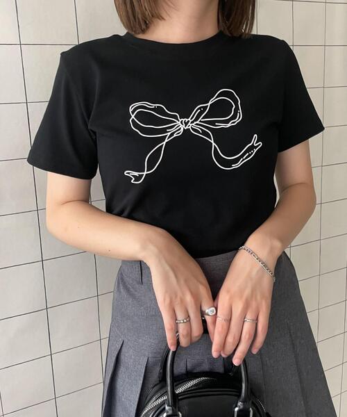 【新品】リボンモチーフカットソー リボンモチーフカットソー（カットソー/Tシャツ）｜CELFORD