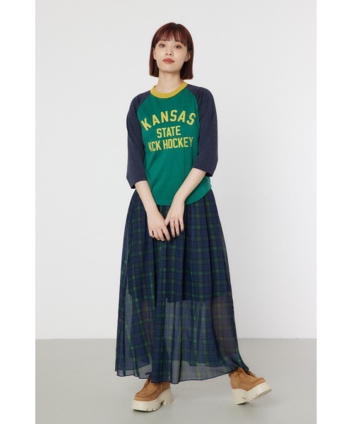 RODEO CROWNS WIDE BOWL（ロデオクラウンズワイドボウル）の「GOOD OLDラグランL/S トップス（Tシャツ/カットソー・レディース・ブルー系その他2/イエロー系その他/グリーン系その他・SMALL/MEDIUM）」の12枚目の写真