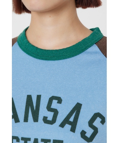 RODEO CROWNS WIDE BOWL（ロデオクラウンズワイドボウル）の「GOOD OLDラグランL/S トップス（Tシャツ/カットソー・レディース・ブルー系その他2/イエロー系その他/グリーン系その他・SMALL/MEDIUM）」の22枚目の写真