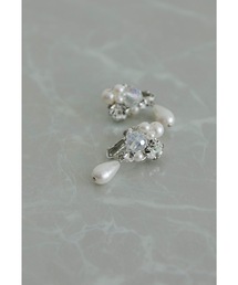 niana | ビジューパールイヤリング 結婚式 お呼ばれ フォーマル オケージョン ゴールド シルバー 大ぶり ボリューム 華やか(イヤリング)