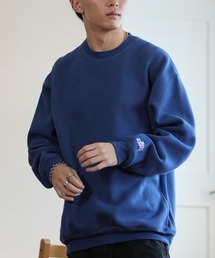 DEAR LAUREL（ディアローレル）の「【ムラサキスポーツ限定】DEAR LAUREL/ディアローレル トレーナー クルーネック スウェット ワンポイント ブラックレター 裏起毛 D24F1101（スウェット）」