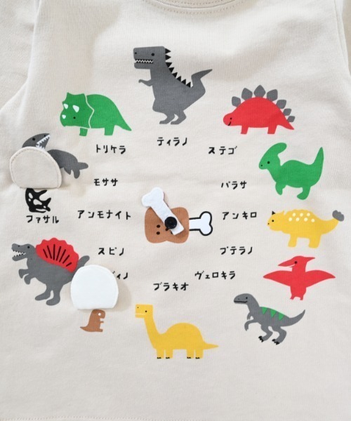 CHEEK ROOM(チークルーム)の「CHEEK ROOM/チークルーム 恐竜時計ロングTシャツ(Tシャツ/カットソー・キッズ・アイボリー/イエロー/レッド・90cm/100cm/110cm/120cm/130cm/80cm)」の15枚目の写真