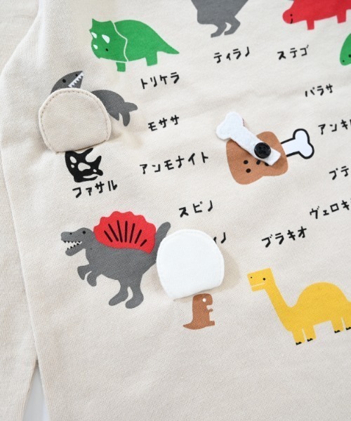 CHEEK ROOM(チークルーム)の「CHEEK ROOM/チークルーム 恐竜時計ロングTシャツ(Tシャツ/カットソー・キッズ・アイボリー/イエロー/レッド・90cm/100cm/110cm/120cm/130cm/80cm)」の16枚目の写真