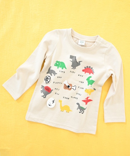 CHEEK ROOM(チークルーム)の「CHEEK ROOM/チークルーム 恐竜時計ロングTシャツ(Tシャツ/カットソー・キッズ・アイボリー/イエロー/レッド・90cm/100cm/110cm/120cm/130cm/80cm)」の10枚目の写真