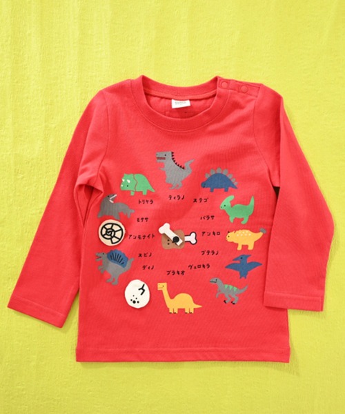 CHEEK ROOM(チークルーム)の「CHEEK ROOM/チークルーム 恐竜時計ロングTシャツ(Tシャツ/カットソー・キッズ・アイボリー/イエロー/レッド・90cm/100cm/110cm/120cm/130cm/80cm)」の12枚目の写真