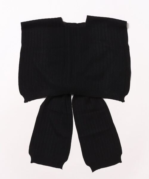 VIBGYOR Women（ヴィブジョー　ウィメン）の「【resonance】シンプル リブ編み サマーニット/肩掛けストール【10色展開】（ストール/ショール・レディース・ライトイエロー/グレイッシュブルー/オレンジ/ブラック/スモークピンク/ブルーグリーン/スカイブルー/ライトベージュ/ホワイト/ミント・FREE）」の11枚目の写真