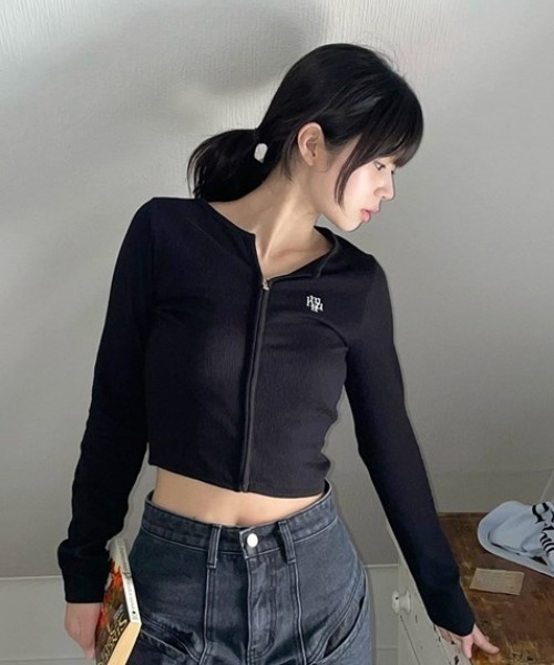 A'GEM/9 × .kom 『muah muah/ムーアムーア』 STITCH LOGO ZIPUP