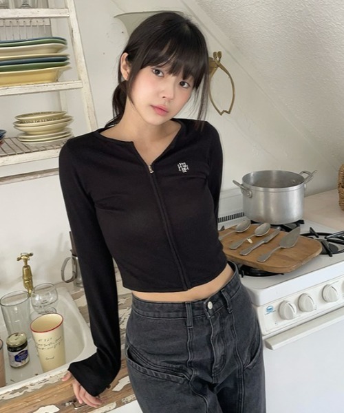 A'GEM/9 × .kom 『muah muah/ムーアムーア』 STITCH LOGO ZIPUP