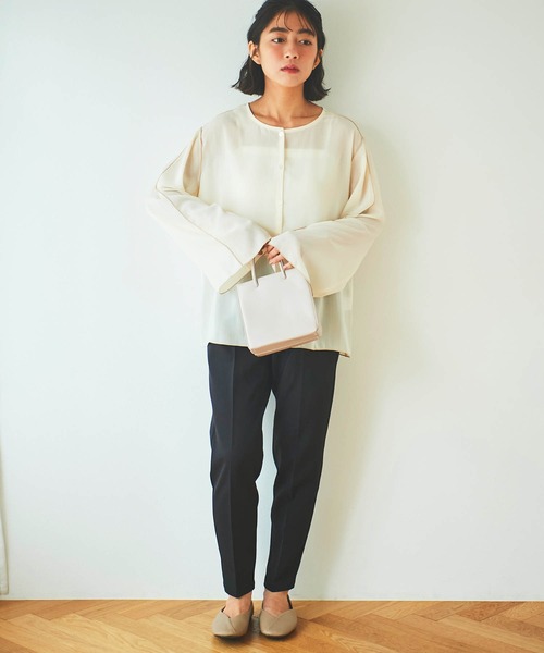 mil(ミル)の「【小柄さんサイズあり】美シルエットテーパードパンツ(その他パンツ・レディース・ブラック/ブルー/モカ・S-Short/M-Short/S-Regular/M-Regular/フリー)」の5枚目の写真