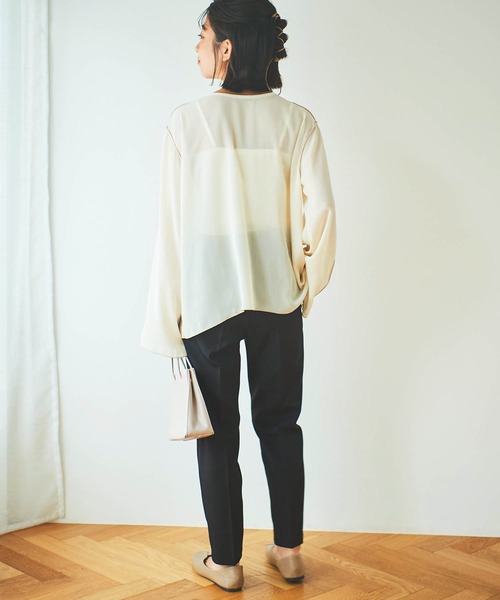 mil(ミル)の「【小柄さんサイズあり】美シルエットテーパードパンツ(その他パンツ・レディース・ブラック/ブルー/モカ・S-Short/M-Short/S-Regular/M-Regular/フリー)」の7枚目の写真