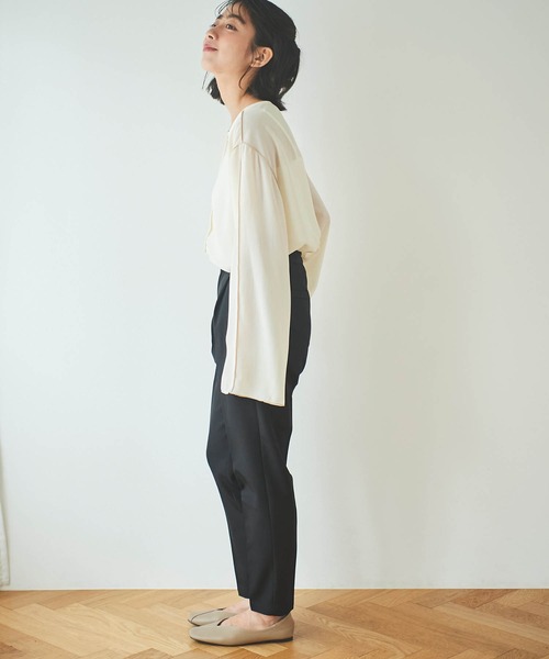 mil(ミル)の「【小柄さんサイズあり】美シルエットテーパードパンツ(その他パンツ・レディース・ブラック/ブルー/モカ・S-Short/M-Short/S-Regular/M-Regular/フリー)」の8枚目の写真