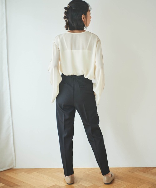 mil(ミル)の「【小柄さんサイズあり】美シルエットテーパードパンツ(その他パンツ・レディース・ブラック/ブルー/モカ・S-Short/M-Short/S-Regular/M-Regular/フリー)」の9枚目の写真