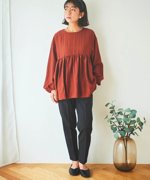 mil(ミル)の「【小柄さんサイズあり】美シルエットテーパードパンツ(その他パンツ・レディース・ブラック/ブルー/モカ・S-Short/M-Short/S-Regular/M-Regular/フリー)」の12枚目の写真