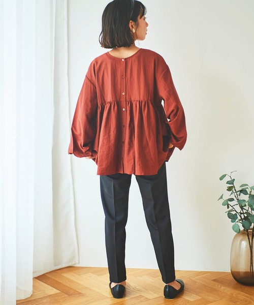 mil(ミル)の「【小柄さんサイズあり】美シルエットテーパードパンツ(その他パンツ・レディース・ブラック/ブルー/モカ・S-Short/M-Short/S-Regular/M-Regular/フリー)」の14枚目の写真