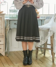 axes femme POETIQUE | ベルト付ボックスタックスカート(スカート)
