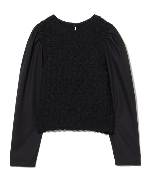 Ray BEAMS（レイビームス）の「シャーリング クルーネック ブラウス（シャツ/ブラウス・レディース・ブラック/ベージュ・ONE SIZE）」の21枚目の写真