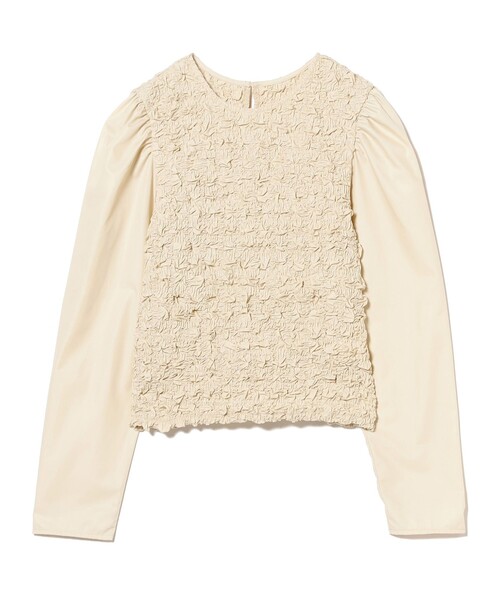 Ray BEAMS（レイビームス）の「シャーリング クルーネック ブラウス（シャツ/ブラウス・レディース・ブラック/ベージュ・ONE SIZE）」の17枚目の写真