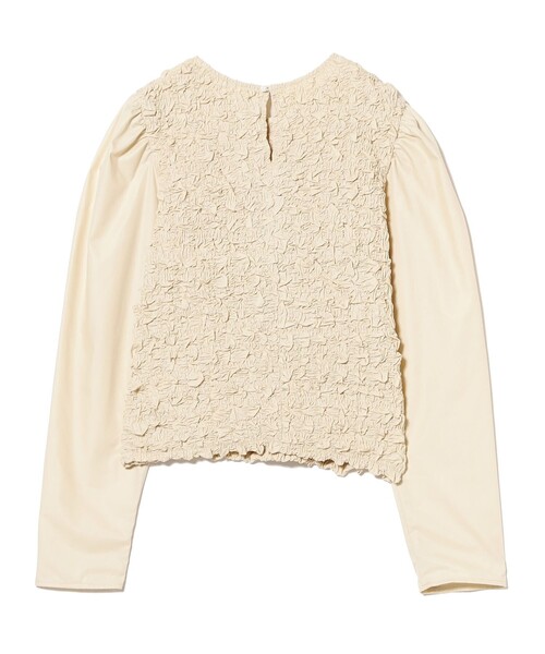 Ray BEAMS（レイビームス）の「シャーリング クルーネック ブラウス（シャツ/ブラウス・レディース・ブラック/ベージュ・ONE SIZE）」の20枚目の写真