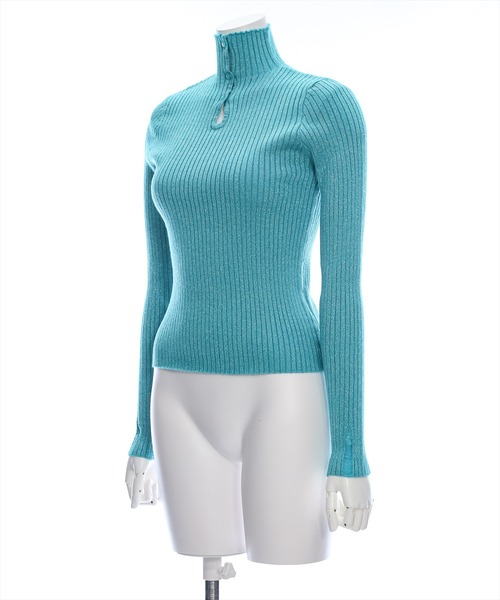 clear（クリア）の「涙開き袖ダメージラメニットトップス [肌見せ]≪2024AW新作≫（ニット/セーター・レディース・ターコイズブルー/グレー/アイボリー/ピンク・F）」の10枚目の写真
