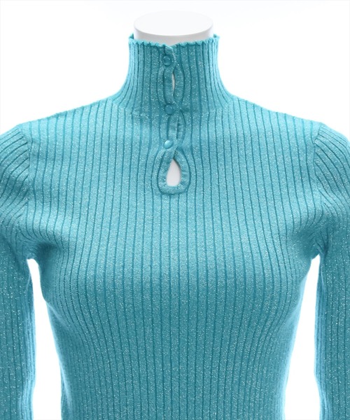 clear（クリア）の「涙開き袖ダメージラメニットトップス [肌見せ]≪2024AW新作≫（ニット/セーター・レディース・ターコイズブルー/グレー/アイボリー/ピンク・F）」の14枚目の写真