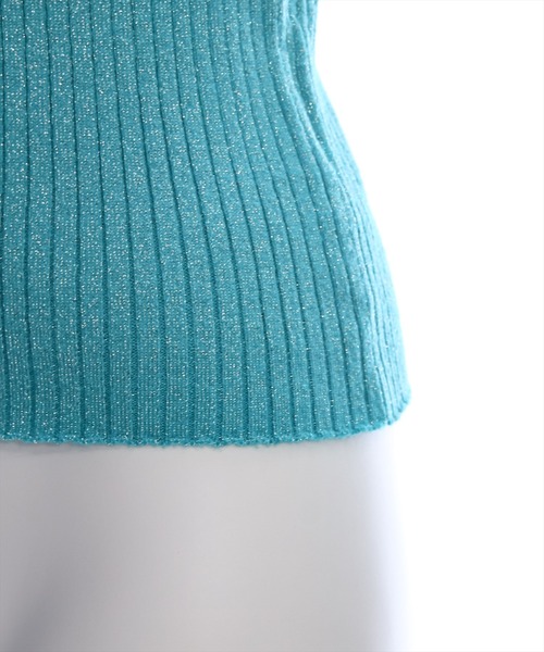clear（クリア）の「涙開き袖ダメージラメニットトップス [肌見せ]≪2024AW新作≫（ニット/セーター・レディース・ターコイズブルー/グレー/アイボリー/ピンク・F）」の16枚目の写真