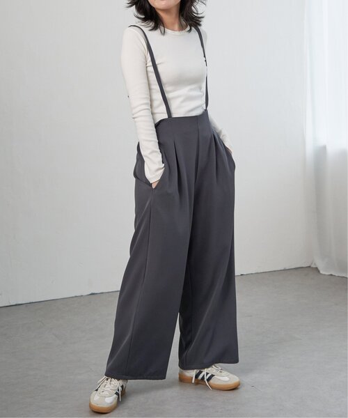 VENCEEXCHANGE(ヴァンスエクスチェンジ)の「ツイルサロペット(サロペット/オーバーオール・レディース・チャコール/ブラウン系/ブラック・FREE)」の4枚目の写真