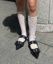 nomnom | 【nomnom】ダブルベルトポインテッドトゥパンプス(パンプス)