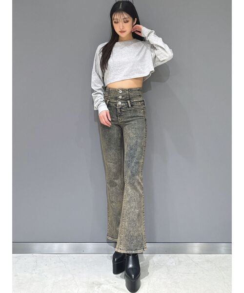 GYDA(ジェイダ)の「symmetry GYDA GLITTERショートロンT(Tシャツ/カットソー・レディース・ブラック/オフホワイト/グレー・FREE)」の18枚目の写真