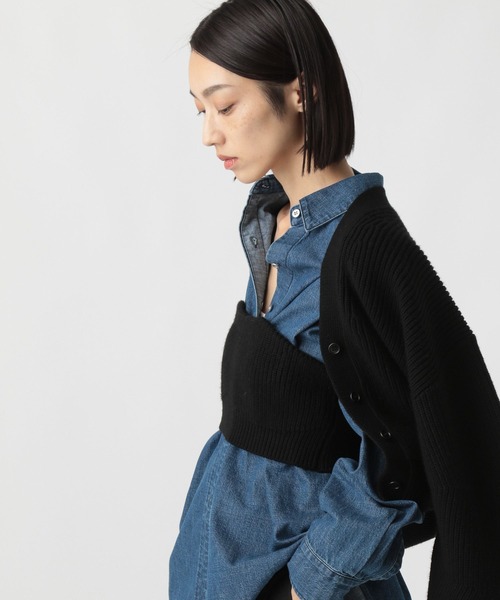 STERNBERG（スタンバーグ）の「2SETメリノウールビスチェカーディガン（ニット/セーター・レディース・ブラック/ブラウン/レッド・MEDIUM/LARGE）」の9枚目の写真