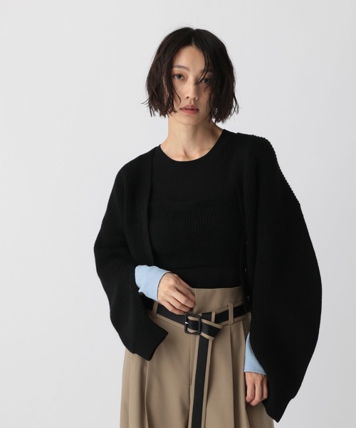 TOMORROWLAND - STERNBERG スタンバーグ 2SETメリノウールビスチェカーディガン セール】2SETメリノウールビスチェカーディガン（ニット