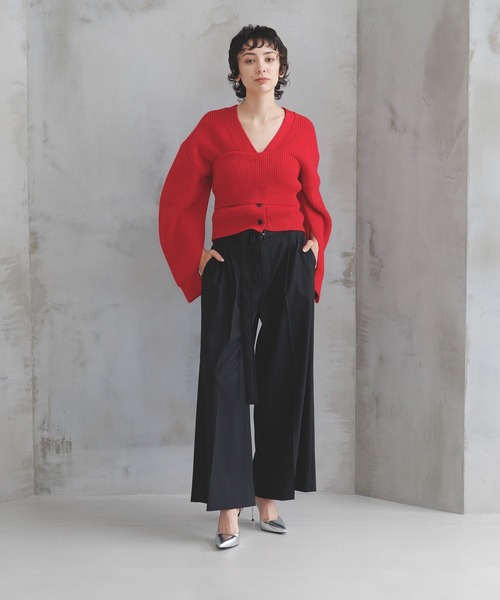 STERNBERG（スタンバーグ）の「2SETメリノウールビスチェカーディガン（ニット/セーター・レディース・ブラック/ブラウン/レッド・MEDIUM/LARGE）」の15枚目の写真