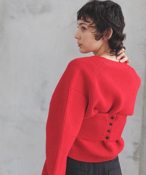 STERNBERG（スタンバーグ）の「2SETメリノウールビスチェカーディガン（ニット/セーター・レディース・ブラック/ブラウン/レッド・MEDIUM/LARGE）」の17枚目の写真