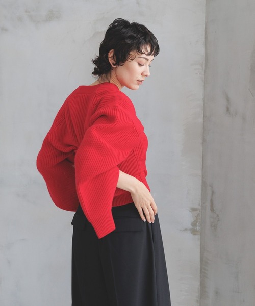 STERNBERG（スタンバーグ）の「2SETメリノウールビスチェカーディガン（ニット/セーター・レディース・ブラック/ブラウン/レッド・MEDIUM/LARGE）」の18枚目の写真