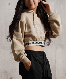 STARTER ラインストーン ショート丈 プルパーカー / Rhinestone Short Length Pullover Hoodie