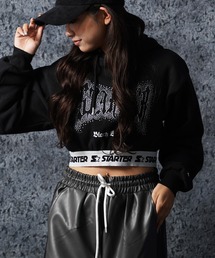 STARTER BLACK LABEL（スターターブラックレーベル）の「STARTER ラインストーン ショート丈 プルパーカー / Rhinestone Short Length Pullover Hoodie（パーカー）」