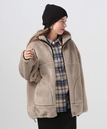 BAYFLOW | [軽量で暖かい]スタンドカラーファーブルゾン(ブルゾン)